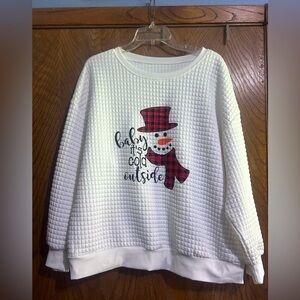 SHEIN 1X Baby It’s Cold Outside Sweatshirt